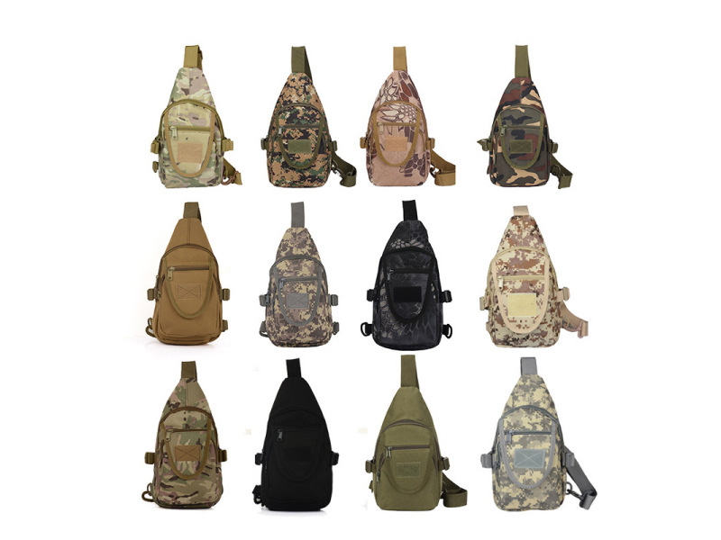Tactical Multi-Function Breathable Tear-Resistant Wear-Resistant Soft Waterproof Camouflage Oxford One-Shoulder Large-Capacity Chest Bag